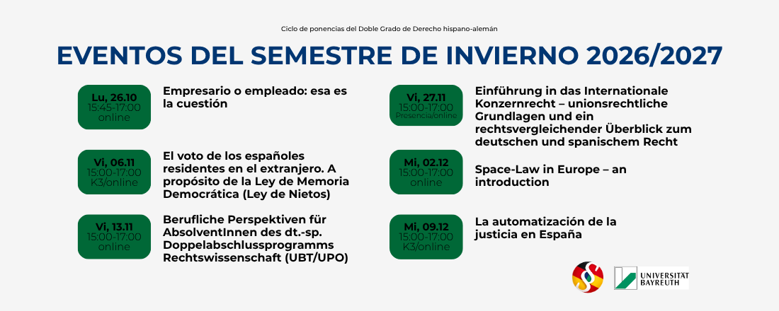 Eventos del semestre de invierno 26/27